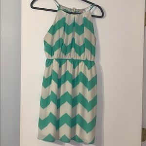 Blue/White Chevron Dress